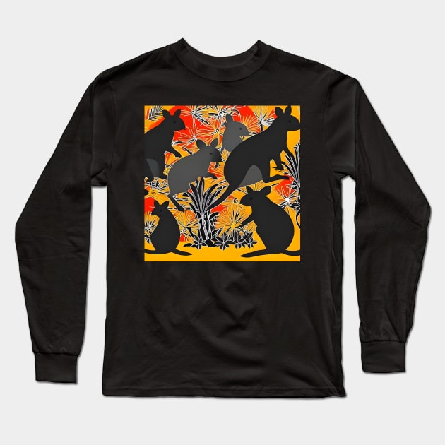 Wallaby art, sunrise beauty Long Sleeve T-Shirt by J7Simpson